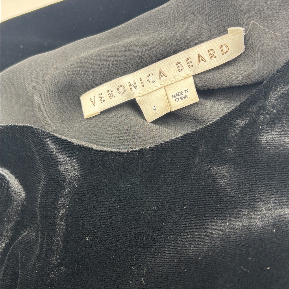 Veronica Beard silk velvet Elegant Black ruched Maxi sleeveless Dress romantic - Picture 9 of 15